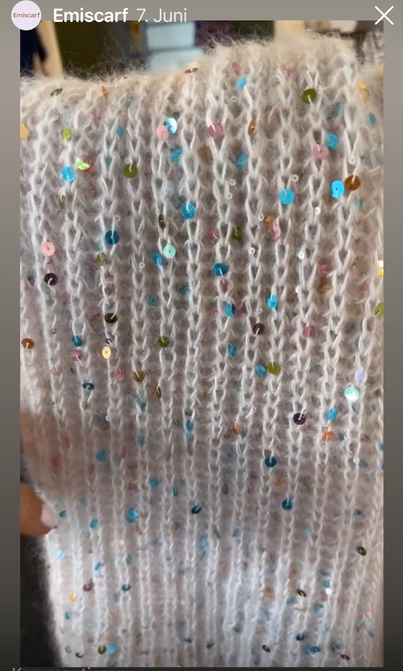 Kit de tricot de fil à paillettes Emiscarf