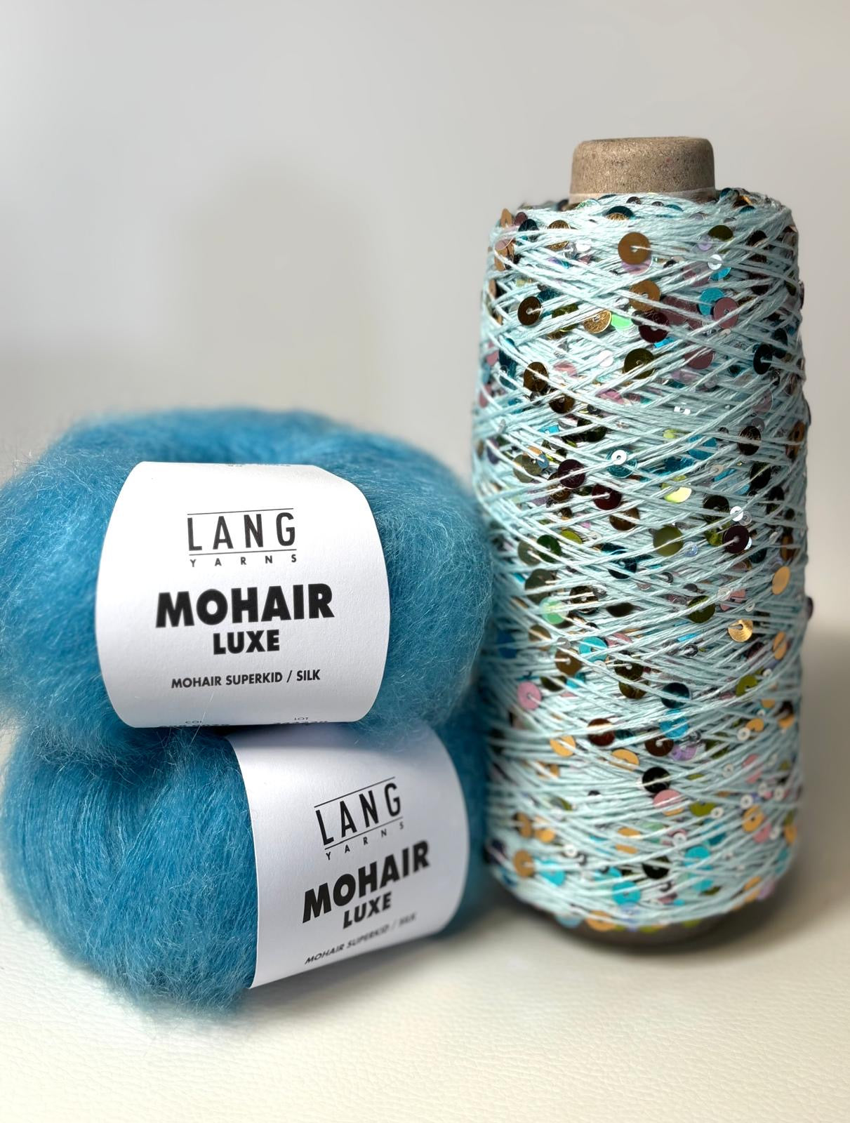 Knitting kit Nitis glitter sweater made of sequin mohair luxe - one size & special price