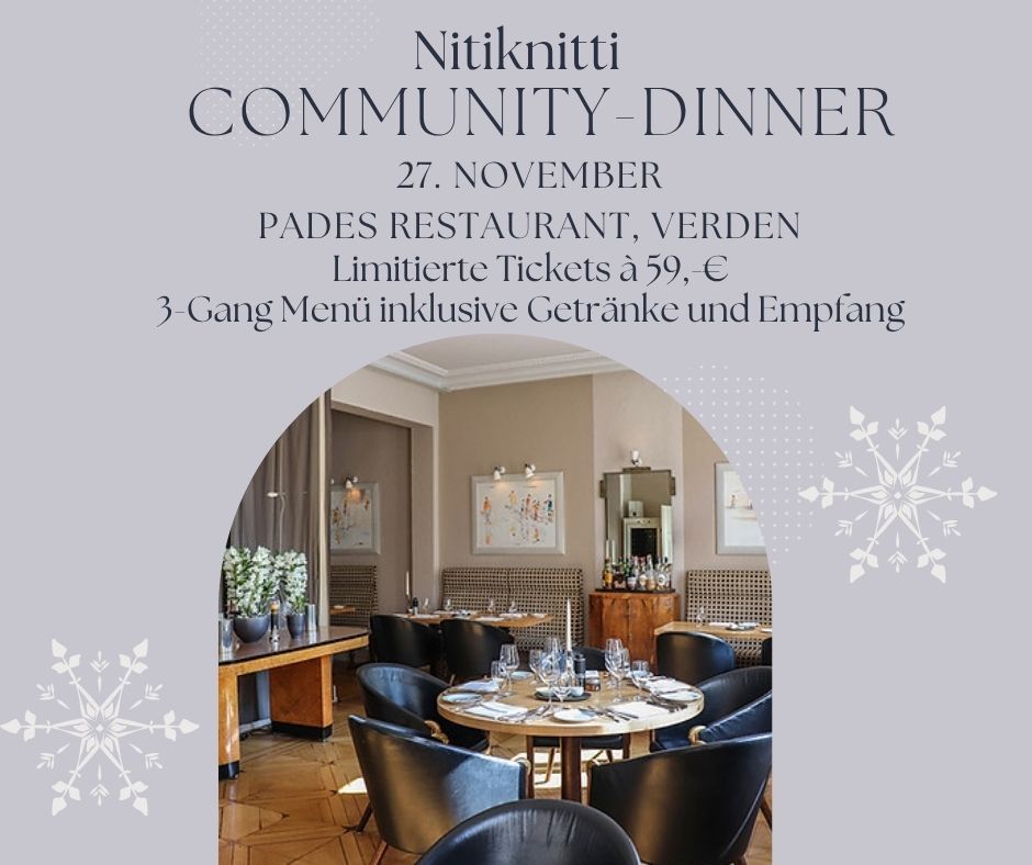 Community Winter-Dinner 27. November 18:30 Uhr mit Nitiknitti in Pades Restaurant, Verden