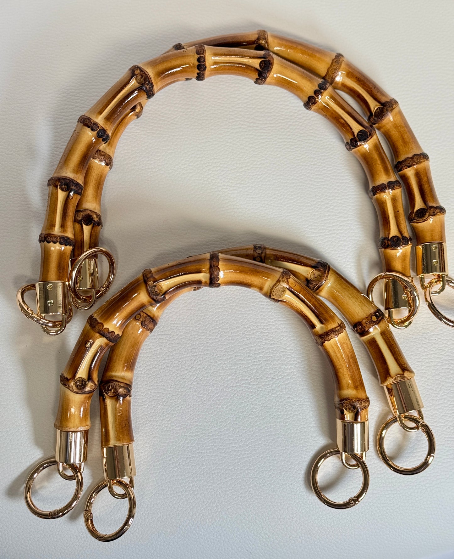 Bambusgriffe mit Karabinerringen