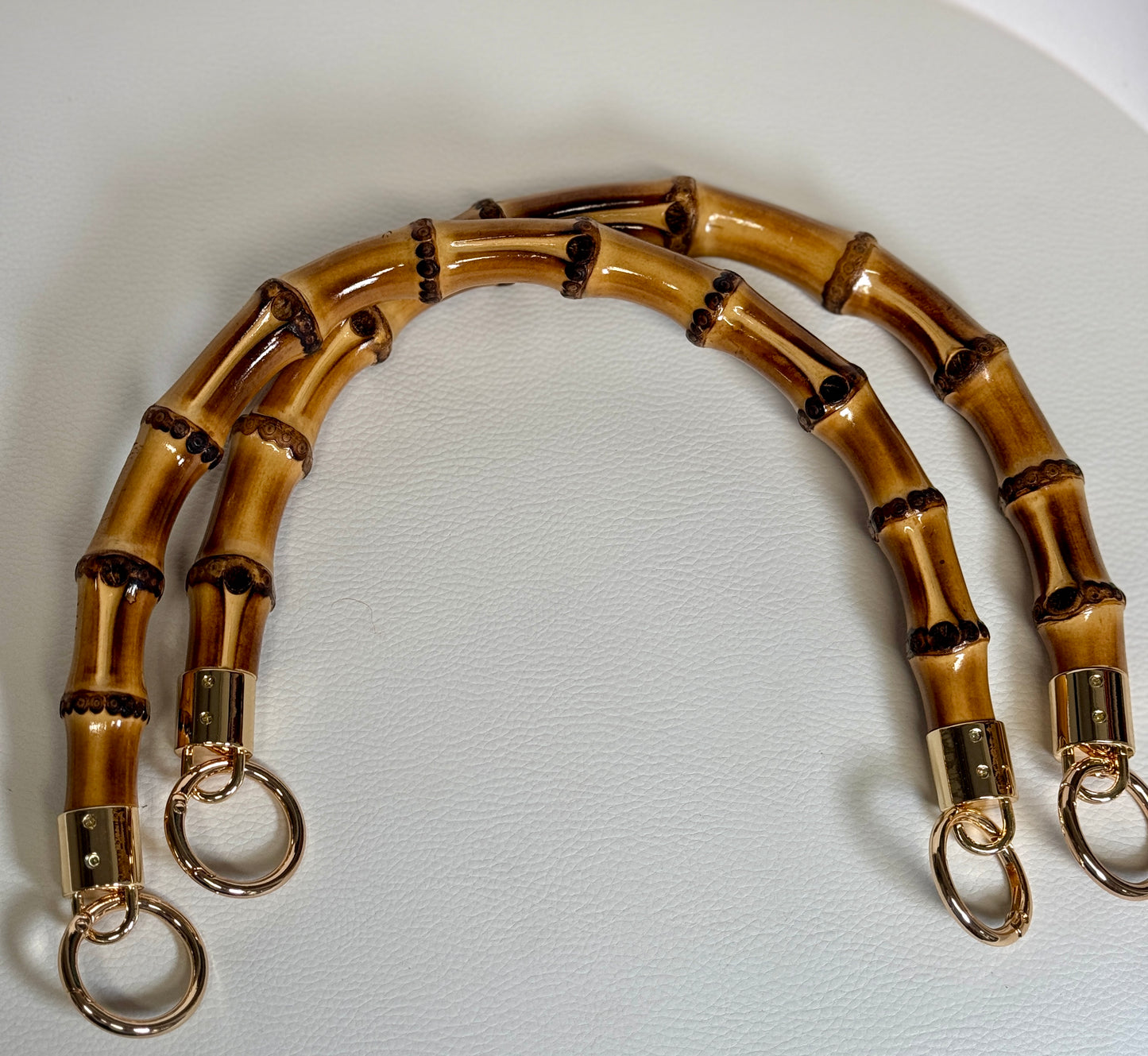 Bambusgriffe mit Karabinerringen
