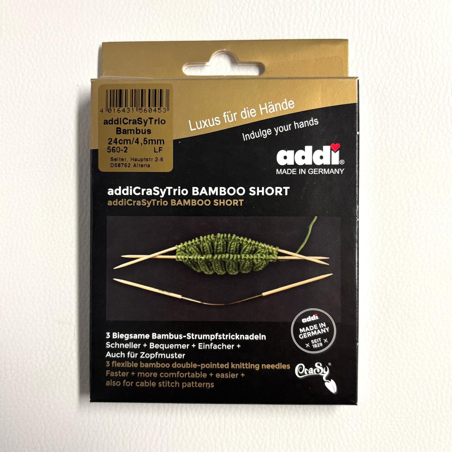 Crazy Trio Bamboo - flexible double-pointed knitting needles