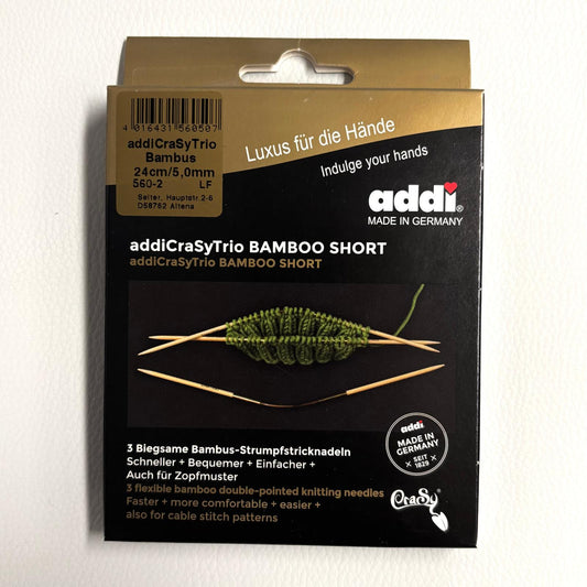 Crasy Trio Bambus  - biegsame Strumpfstricknadeln