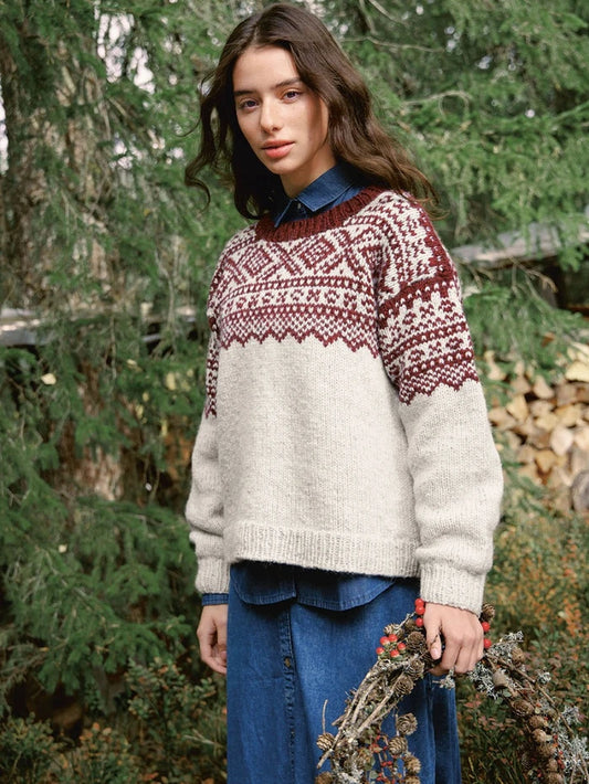 Pull femme Marius - instructions de tricot Sandnes
