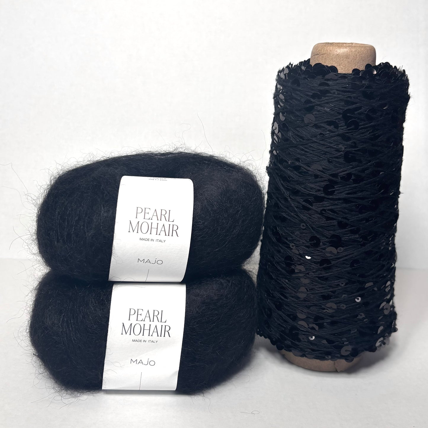 Emiscarf Pailettengarn Strickpaket