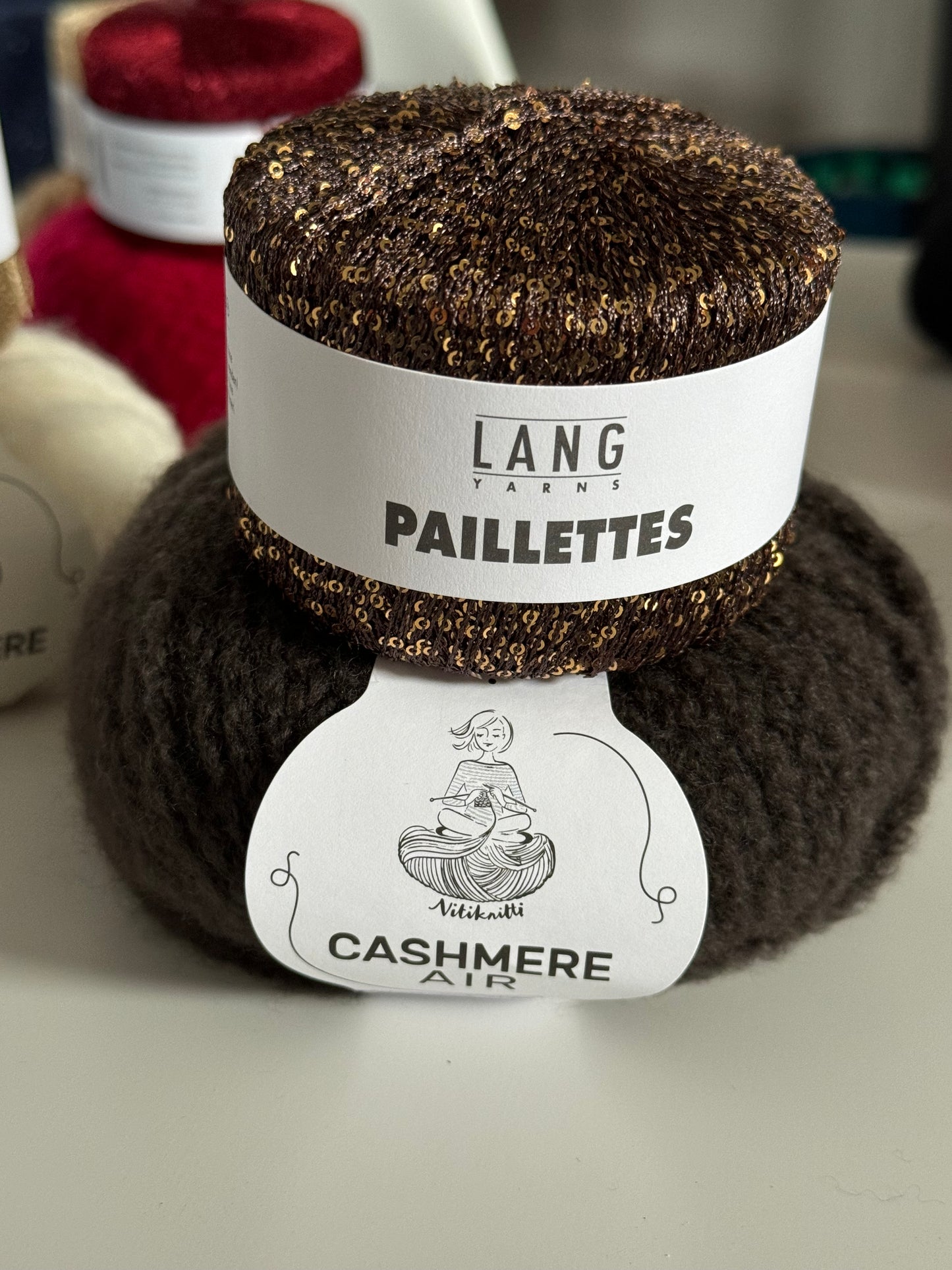 Dreieckstuch "ETOILES" Cashmere / Paillette als Strickpaket