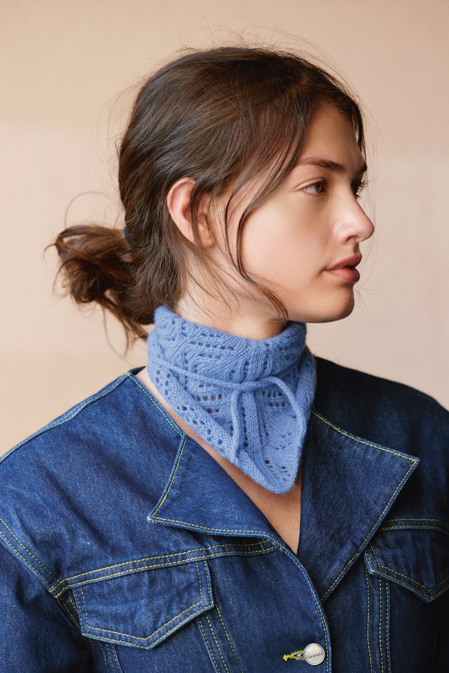 Agnes Head Scarf - Strickanleitung Sandnes, gedrucktes Heft