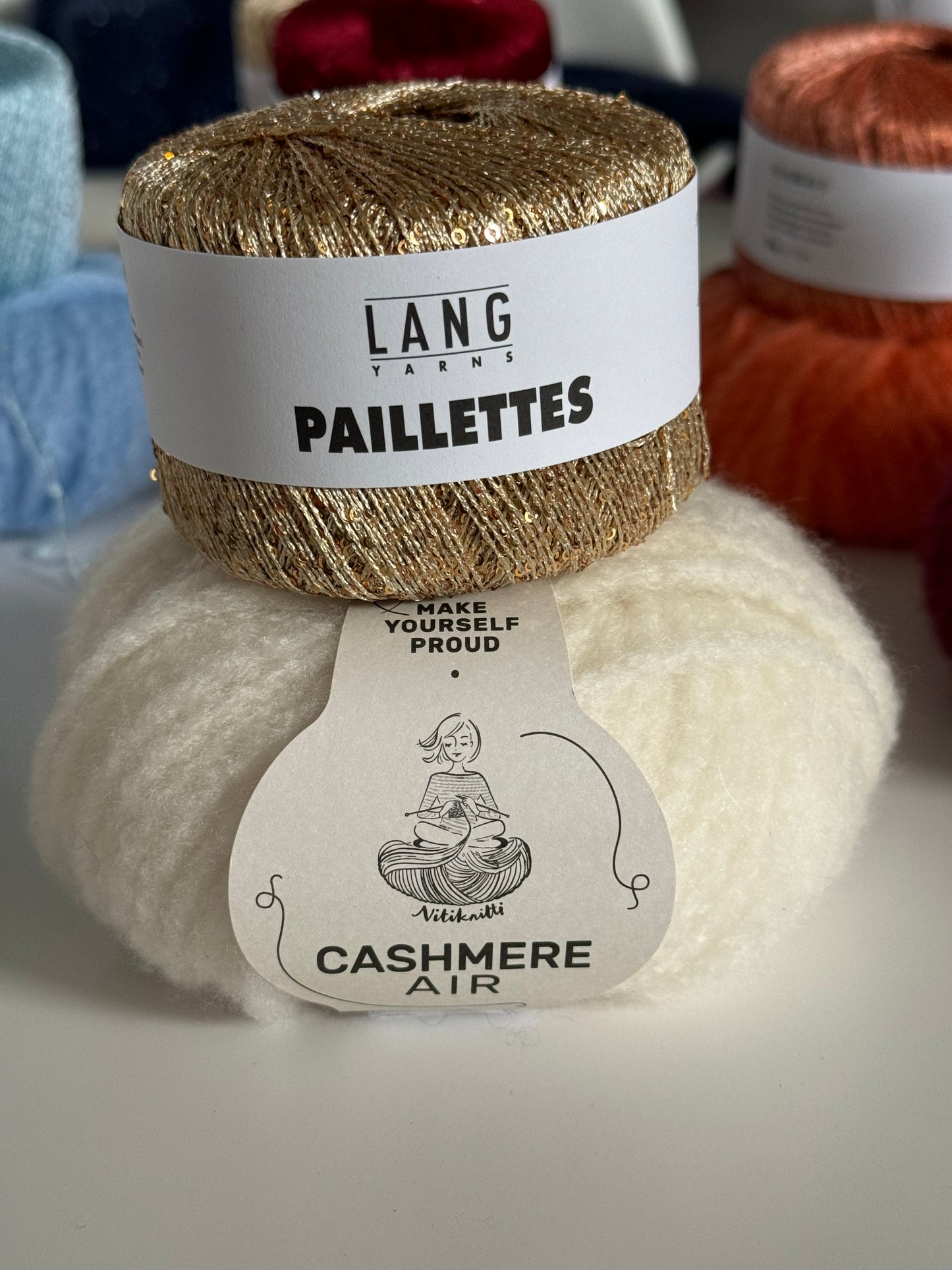 Dreieckstuch "ETOILES" Cashmere / Paillette als Strickpaket