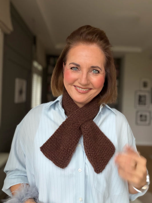 Keyhole-Scarf - aus 3x Cashmere Air - Strickpaket mit digitaler Anleitung