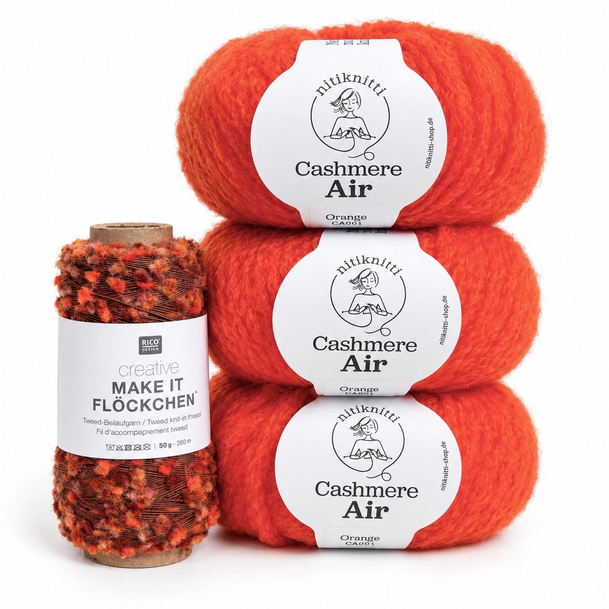 Konfetti-Schal aus Cashmere Air Srtrickpaket