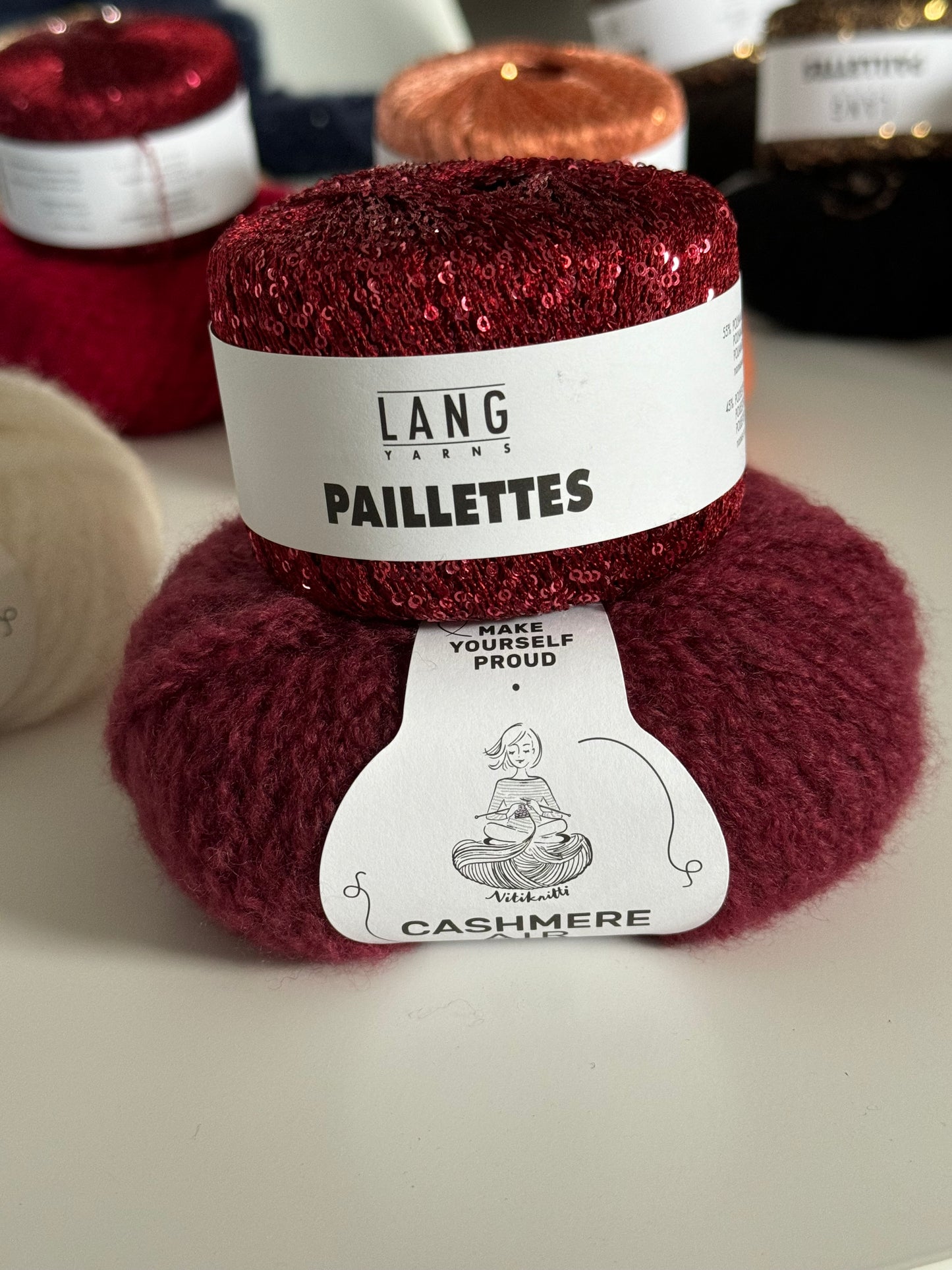 Dreieckstuch "ETOILES" Cashmere / Paillette als Strickpaket