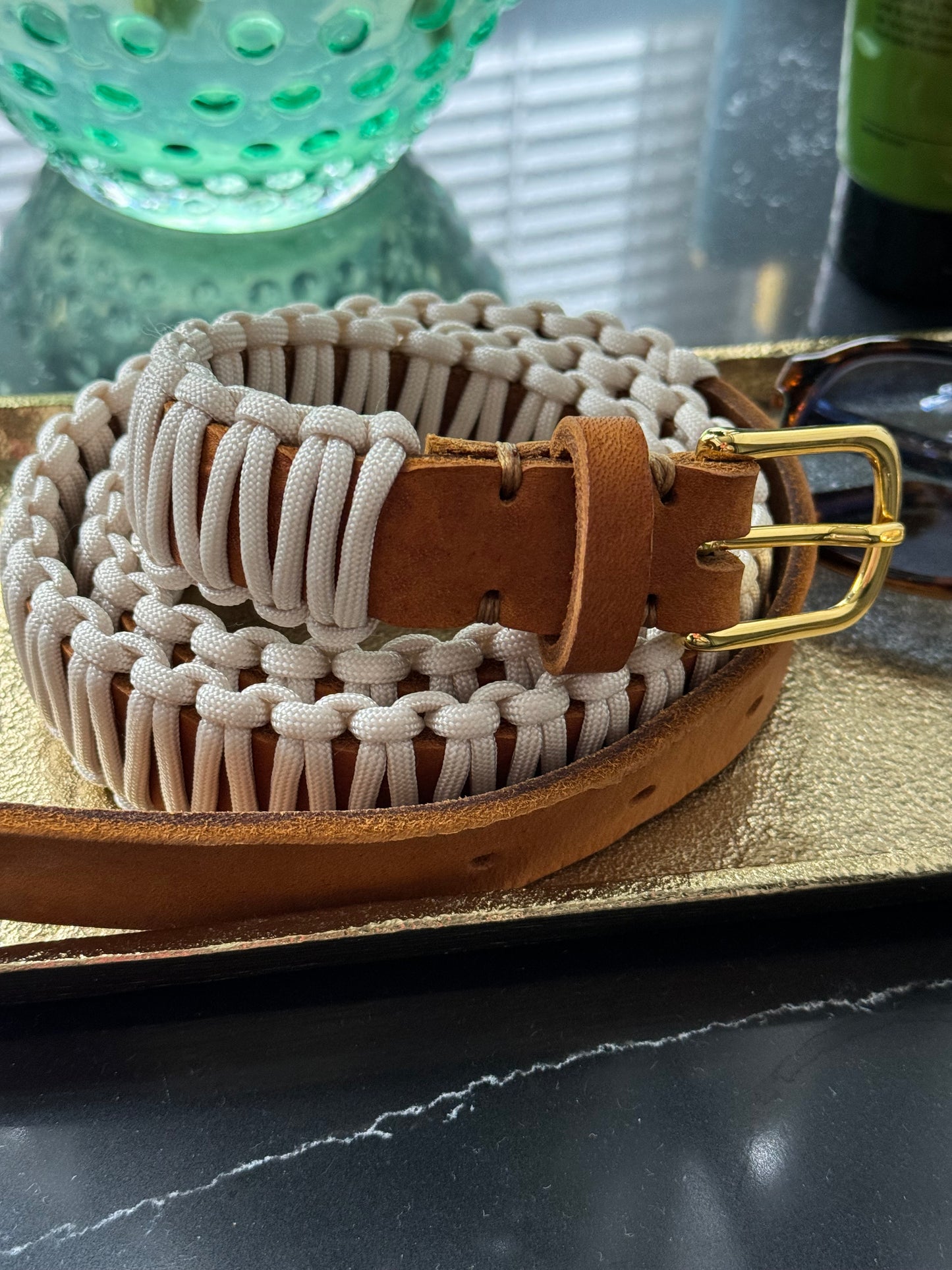 Ledergürtel mit Paracord