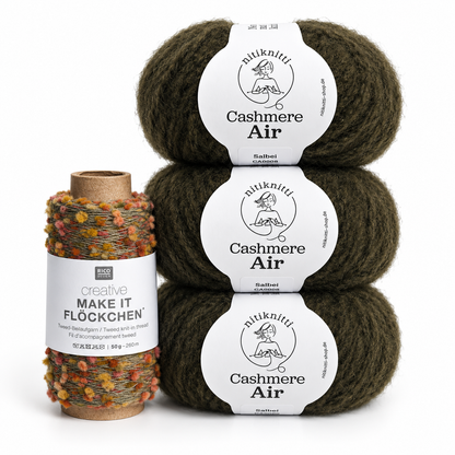 Konfetti-Schal aus Cashmere Air Srtrickpaket