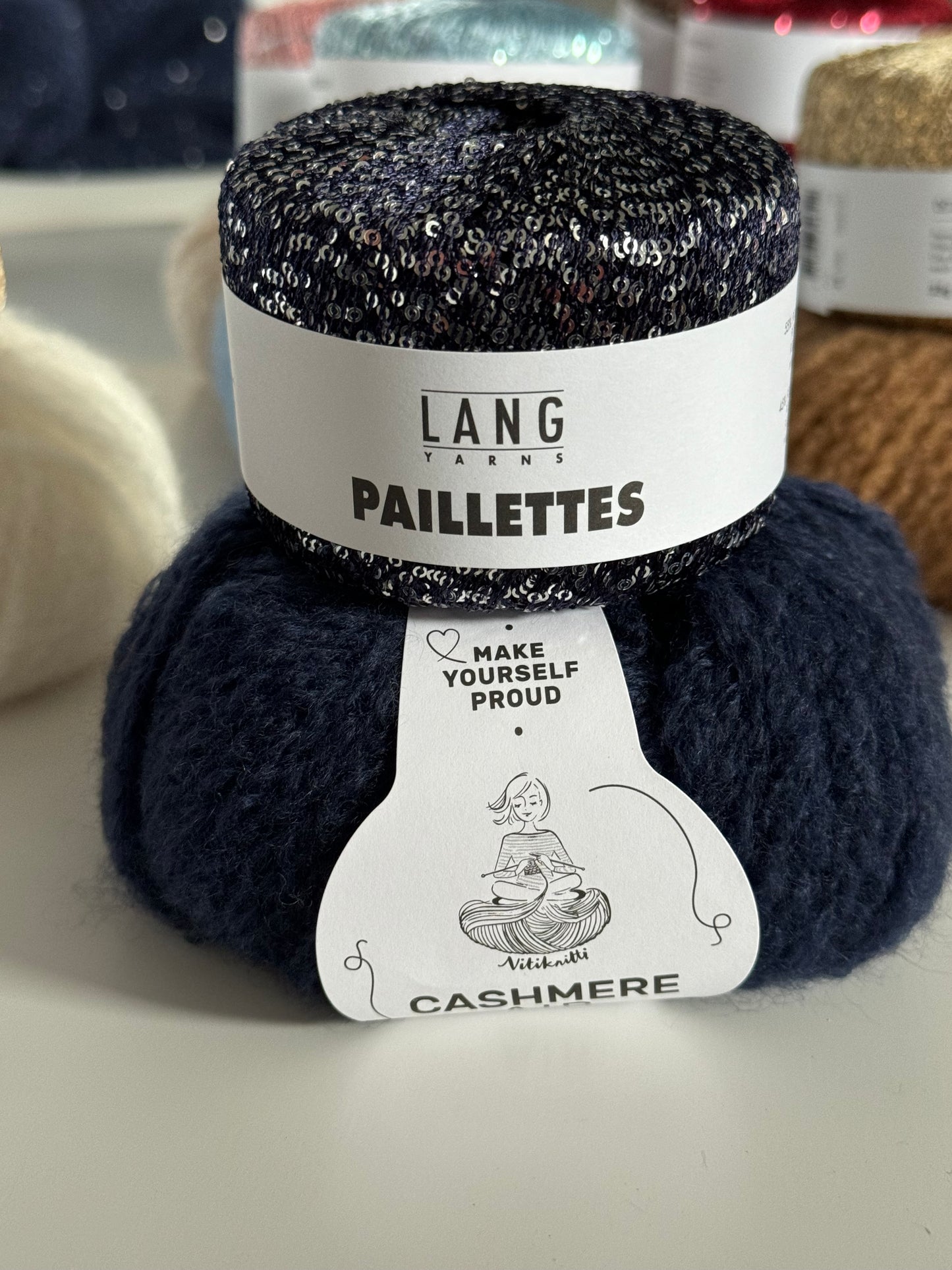 Dreieckstuch "ETOILES" Cashmere / Paillette als Strickpaket