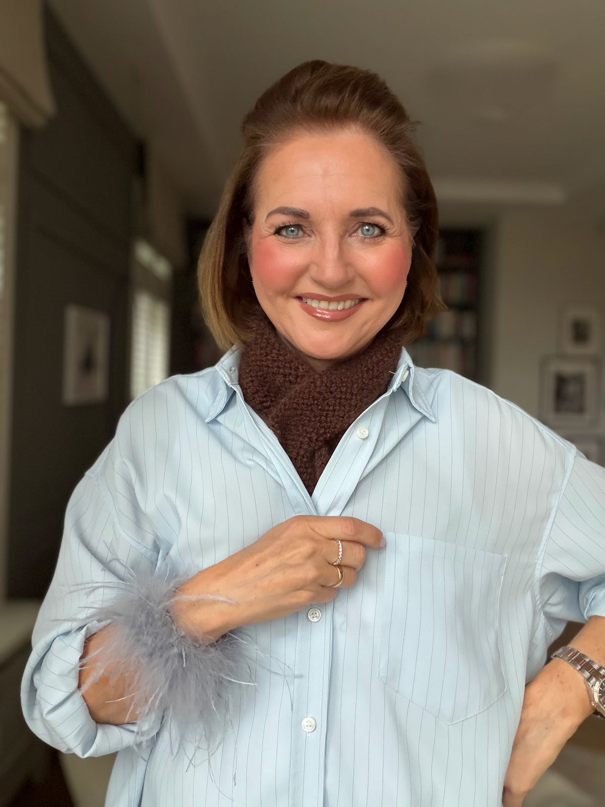 Keyhole-Scarf - aus 3x Cashmere Air - Strickpaket mit digitaler Anleitung