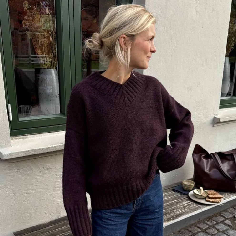 Hannah Sweater V-Neck von PetiteKnit- gedruckte Anleitung