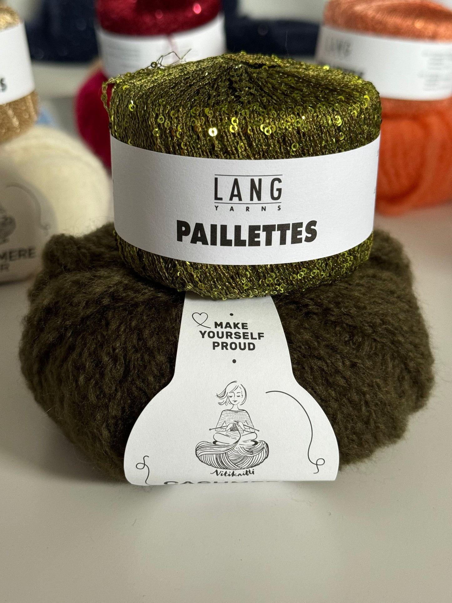 Dreieckstuch "ETOILES" Cashmere / Paillette als Strickpaket