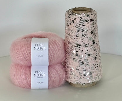 Emiscarf Pailettengarn Strickpaket