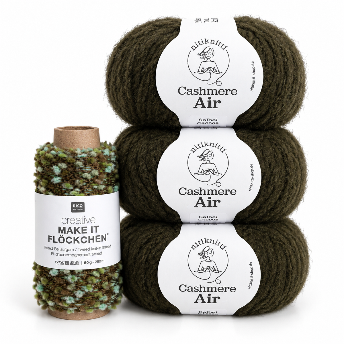 Konfetti-Schal aus Cashmere Air Srtrickpaket
