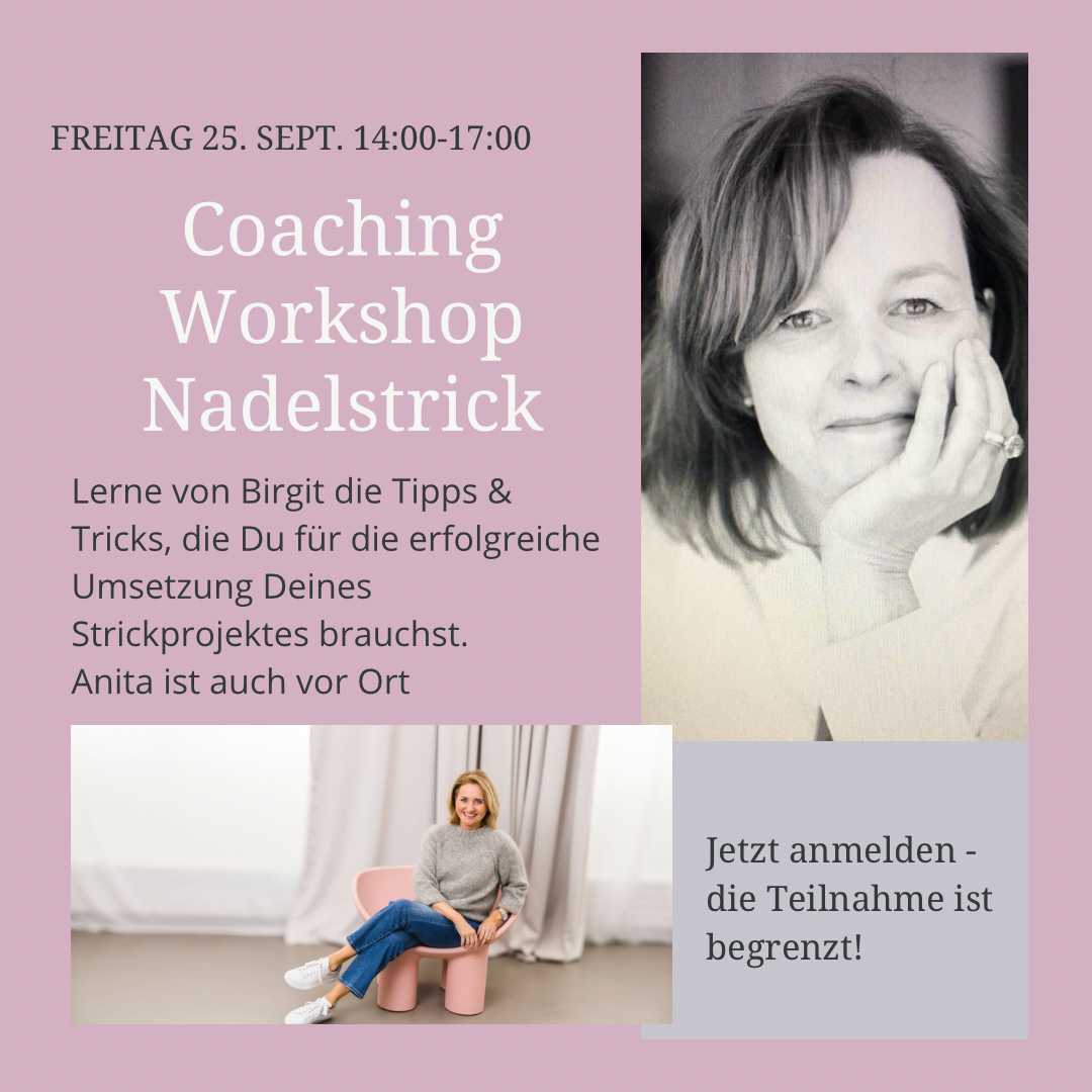 Strickcoaching mit Birgit am 25.9. 14-17 Uhr in Verden