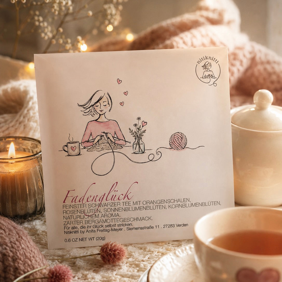 Teegeschenk FADENGLÜCK Feinster Schwarztee Lady Grey 20g