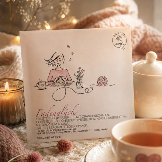 Teegeschenk FADENGLÜCK Feinster Schwarztee Lady Grey 20g