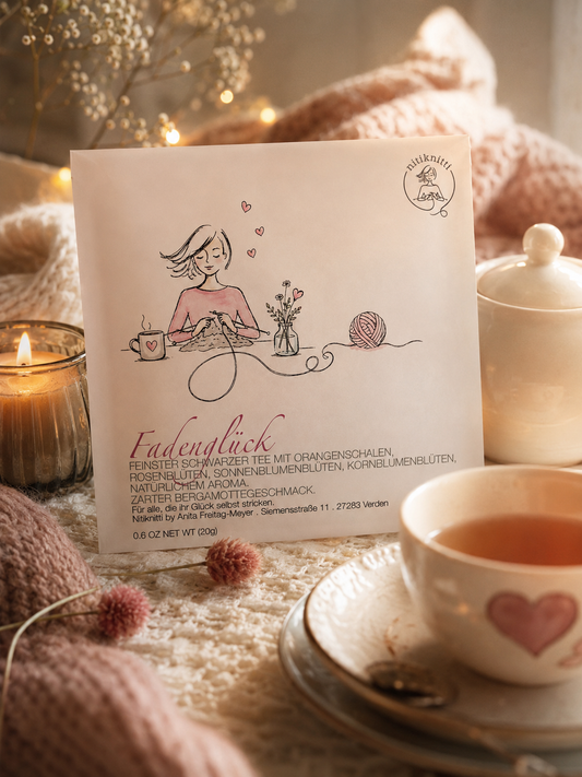 Teegeschenk FADENGLÜCK Feinster Schwarztee Lady Grey 20g