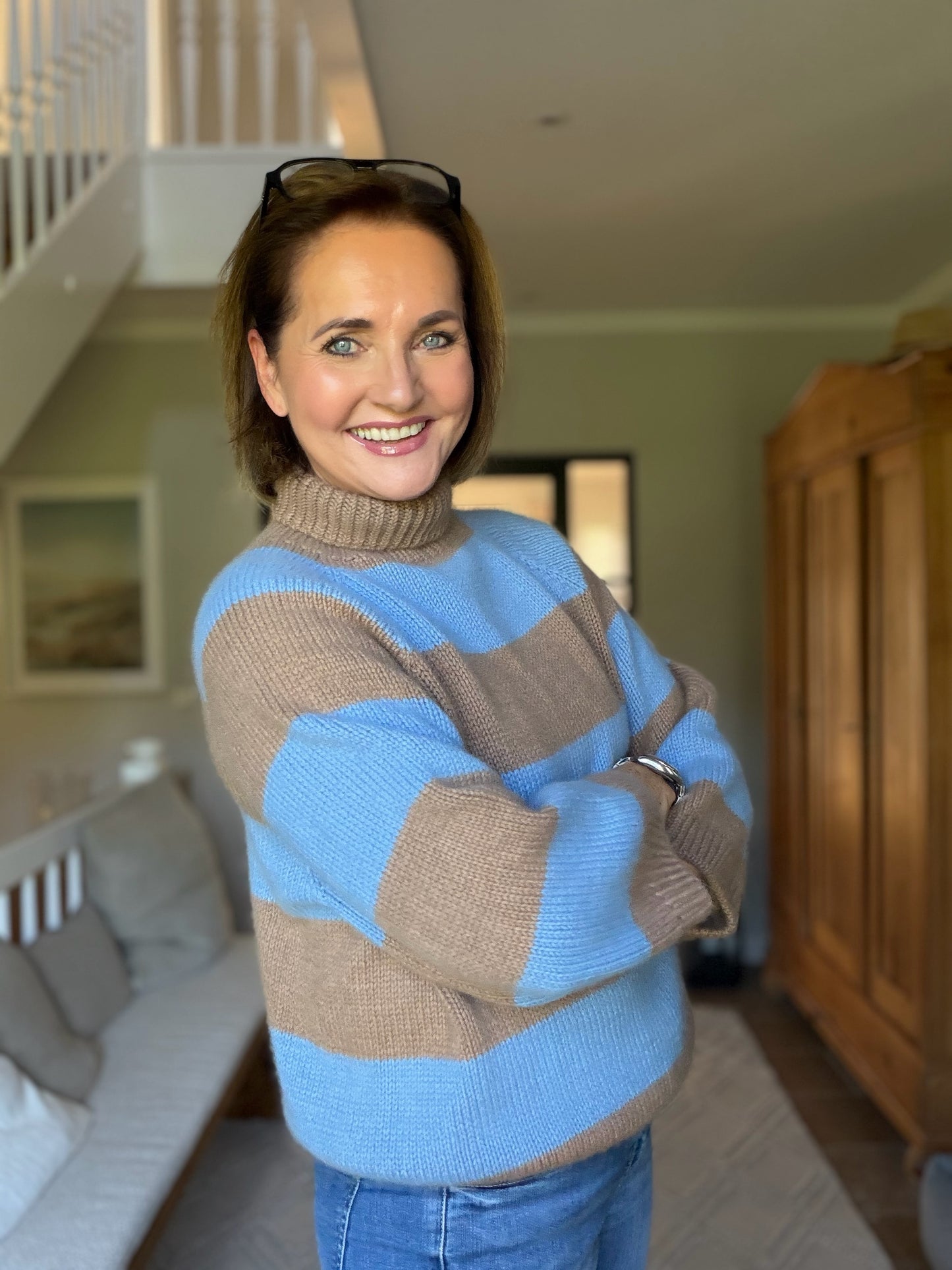 Blockstreifenpulli aus Cashmere Romy - Strickanleitung Download deutsch