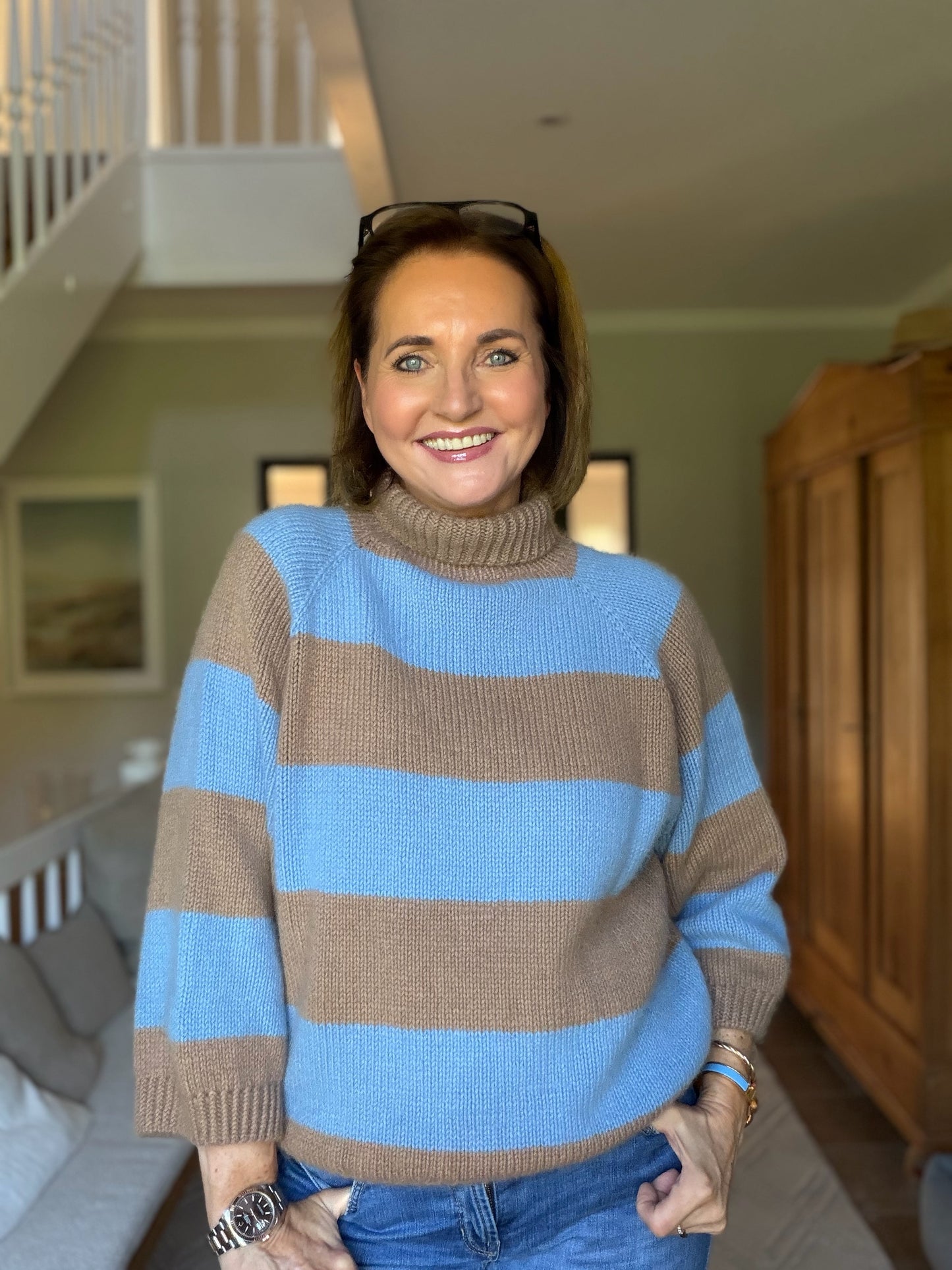 Blockstreifenpulli aus Cashmere Romy - Strickanleitung Download deutsch