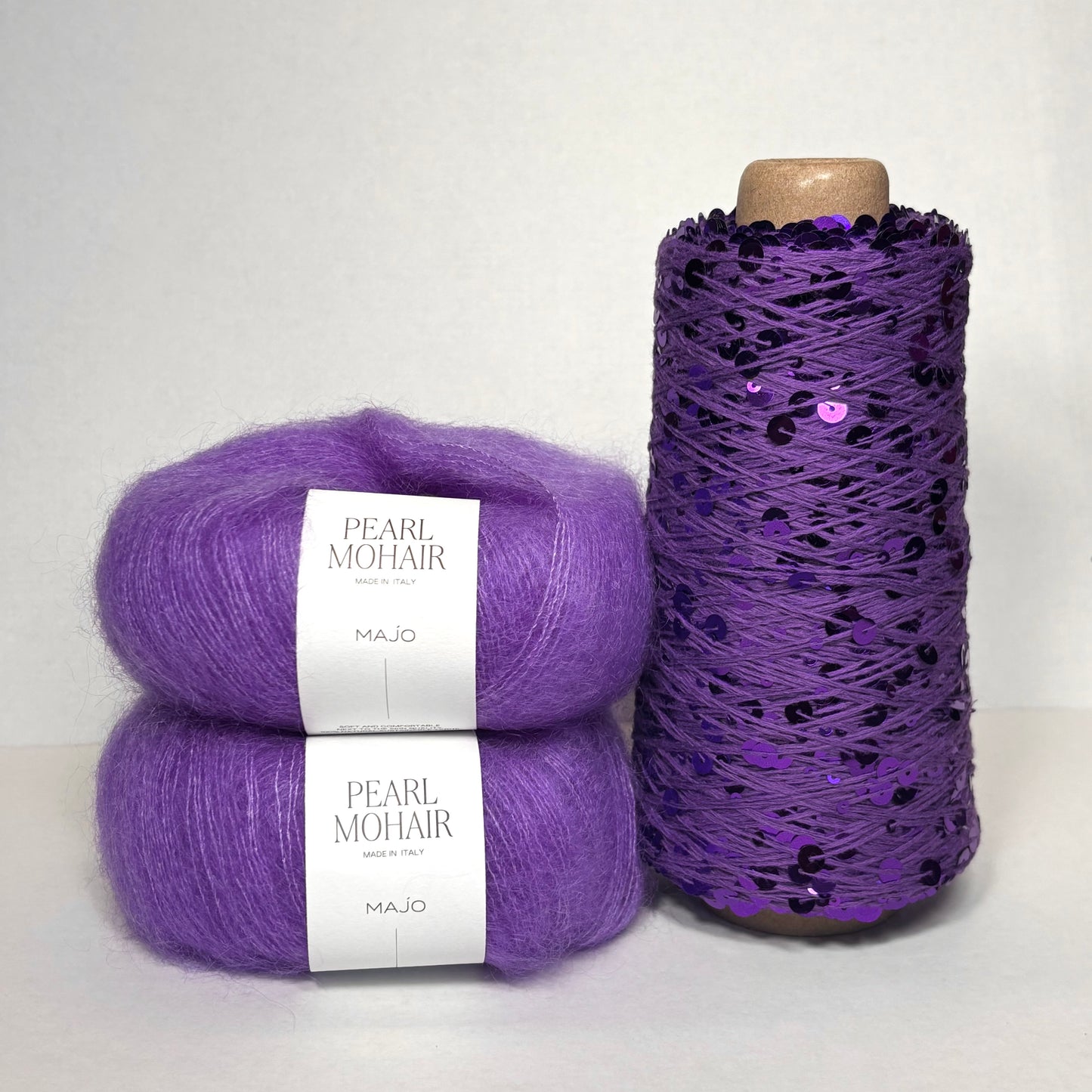 Emiscarf Pailettengarn Strickpaket