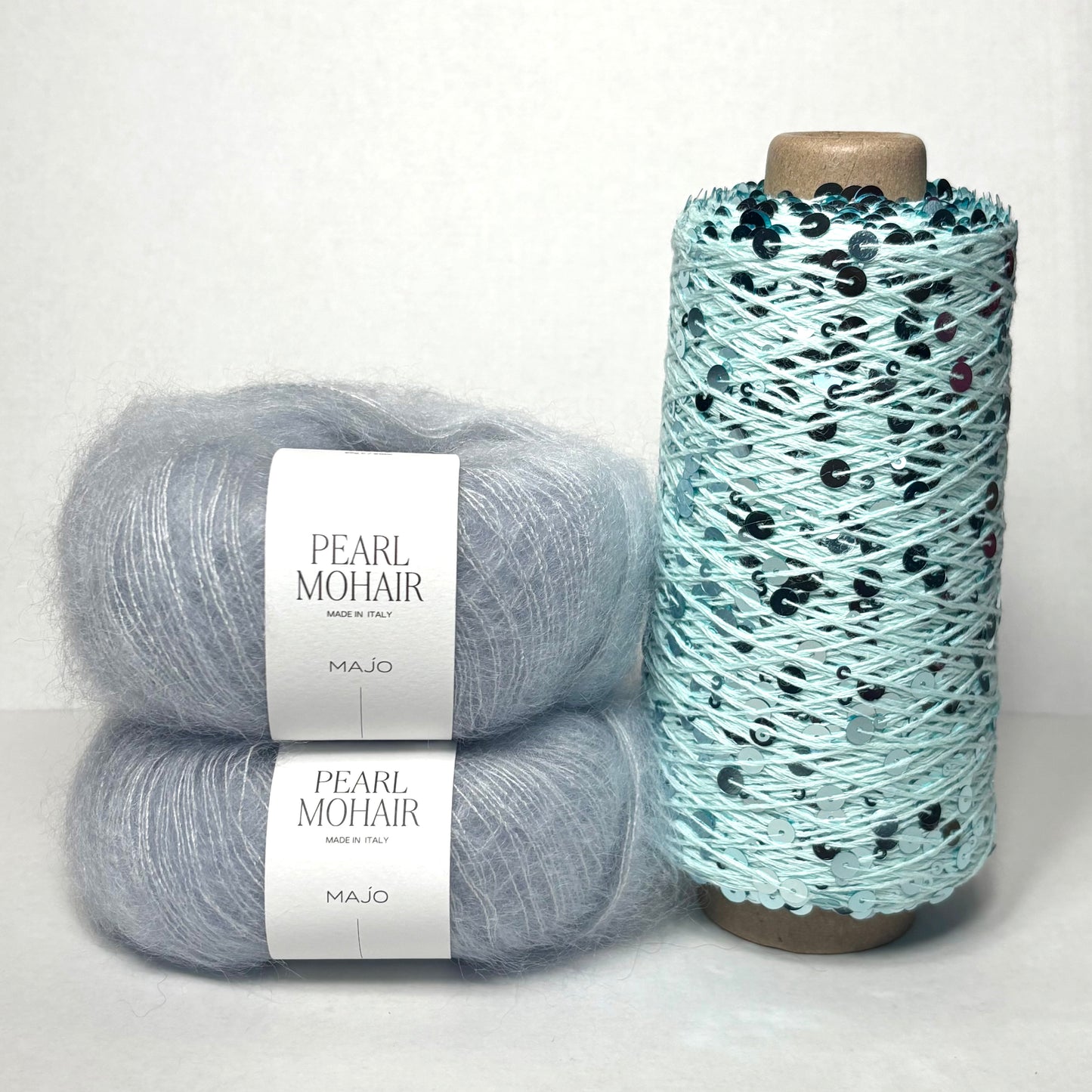 Emiscarf Pailettengarn Strickpaket