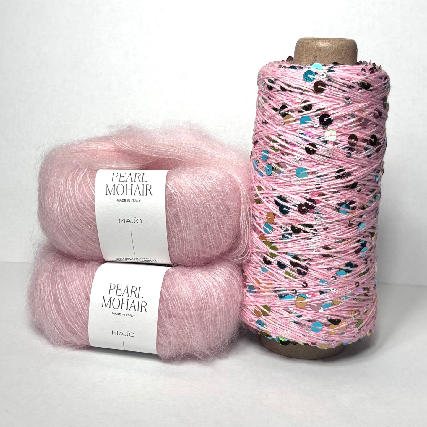 Emiscarf Pailettengarn Strickpaket