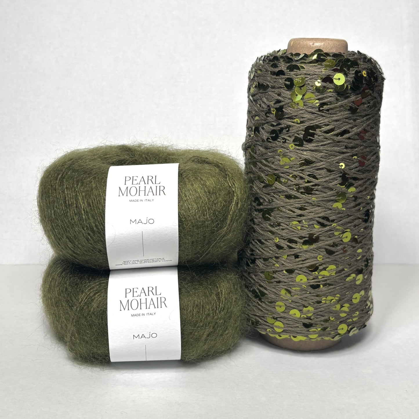 Emiscarf Pailettengarn Strickpaket