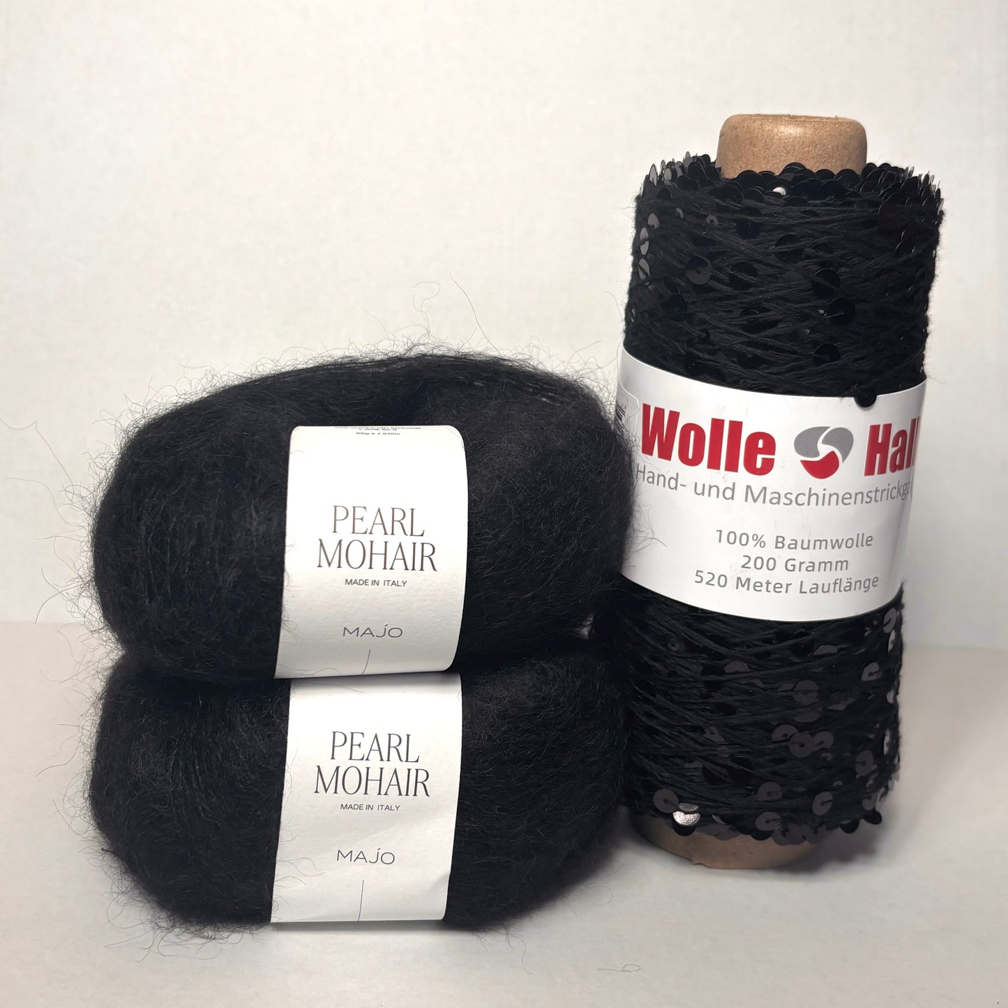 Emiscarf Pailettengarn Strickpaket