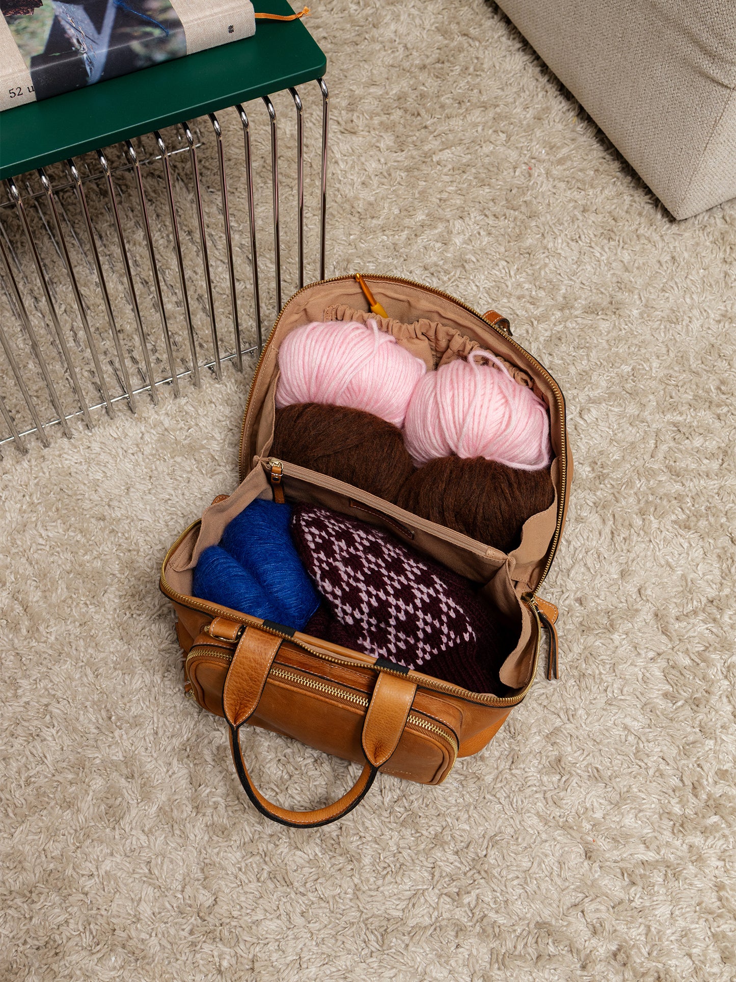 RE:DESIGNED Project 039 Leder-Projekttasche mit Außentasche