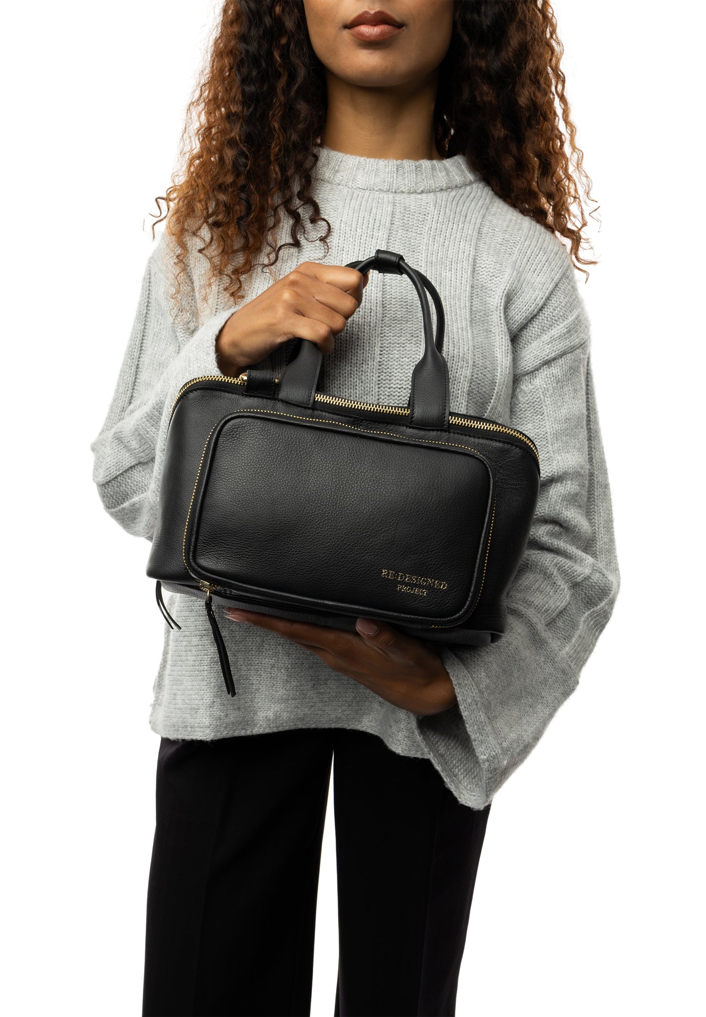 RE:DESIGNED Project 039 Leder-Projekttasche mit Außentasche