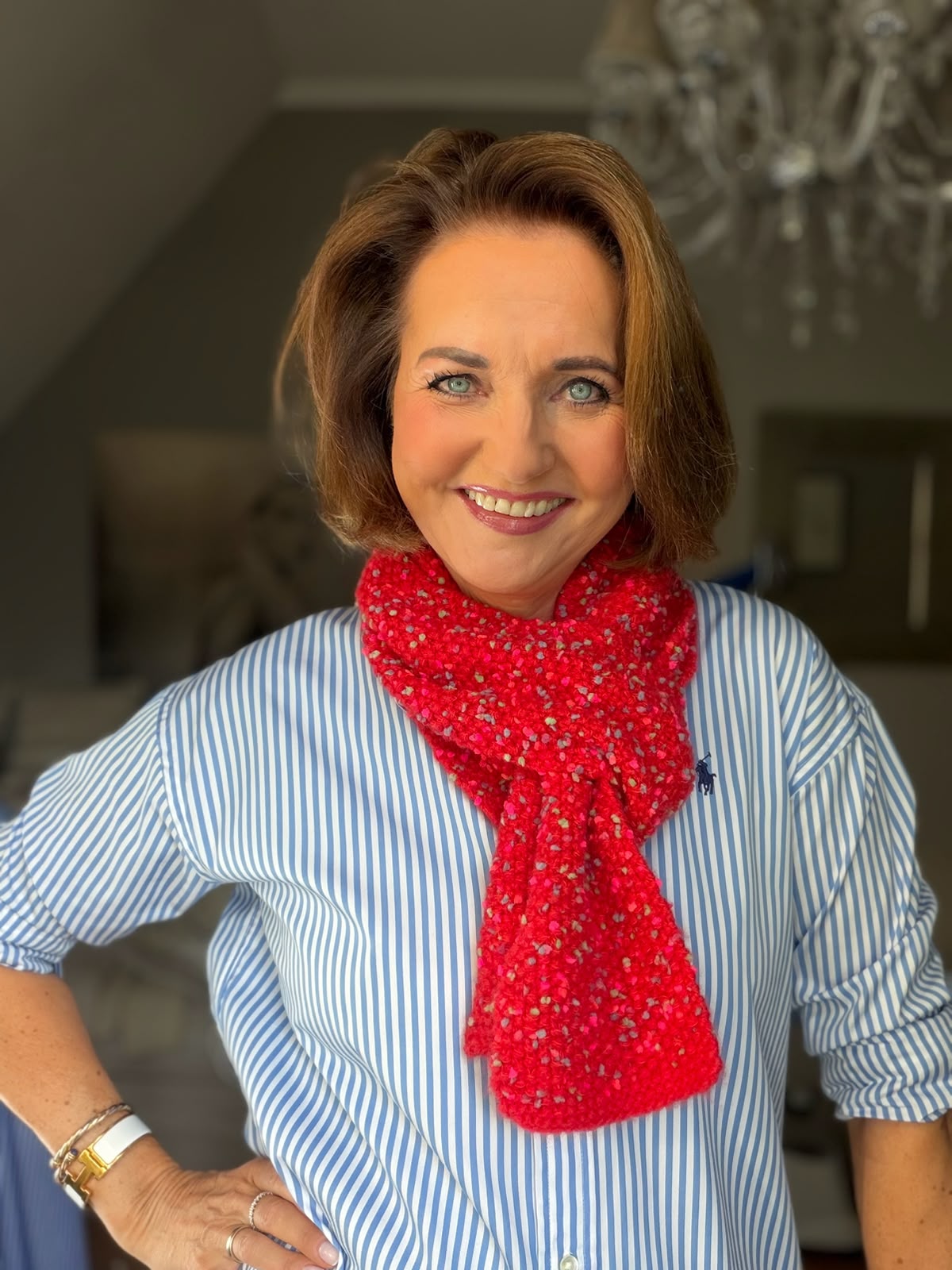 Konfetti-Schal aus Cashmere Air Srtrickpaket