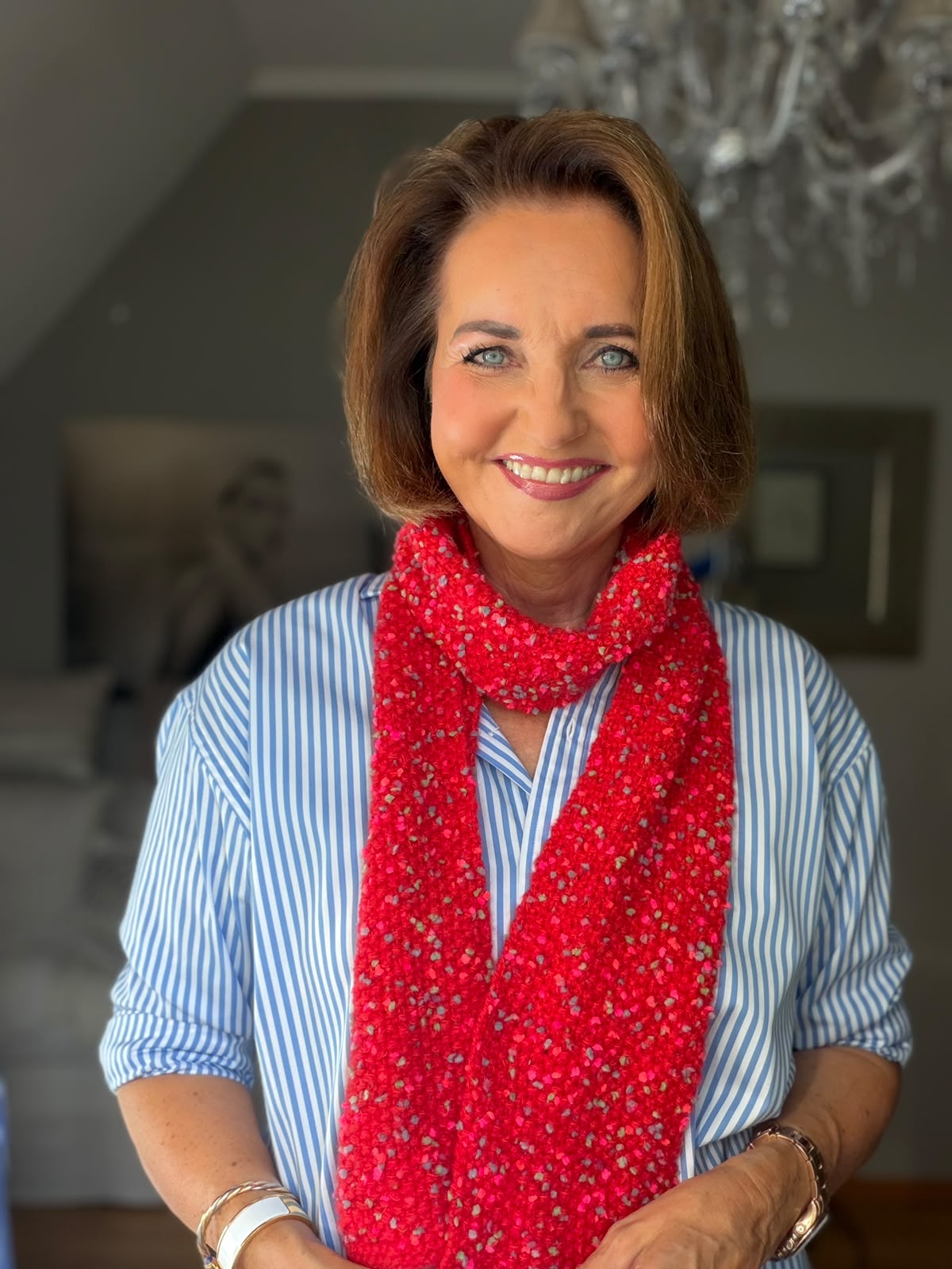 Konfetti-Schal aus Cashmere Air Srtrickpaket