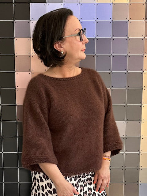 Cashmere Pulli mit Lochblende "Brownie" - Gratisanleitung