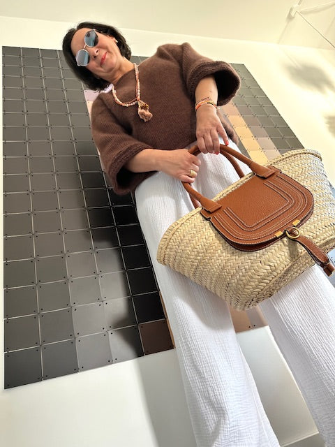 Cashmere Pulli mit Lochblende "Brownie" - Gratisanleitung