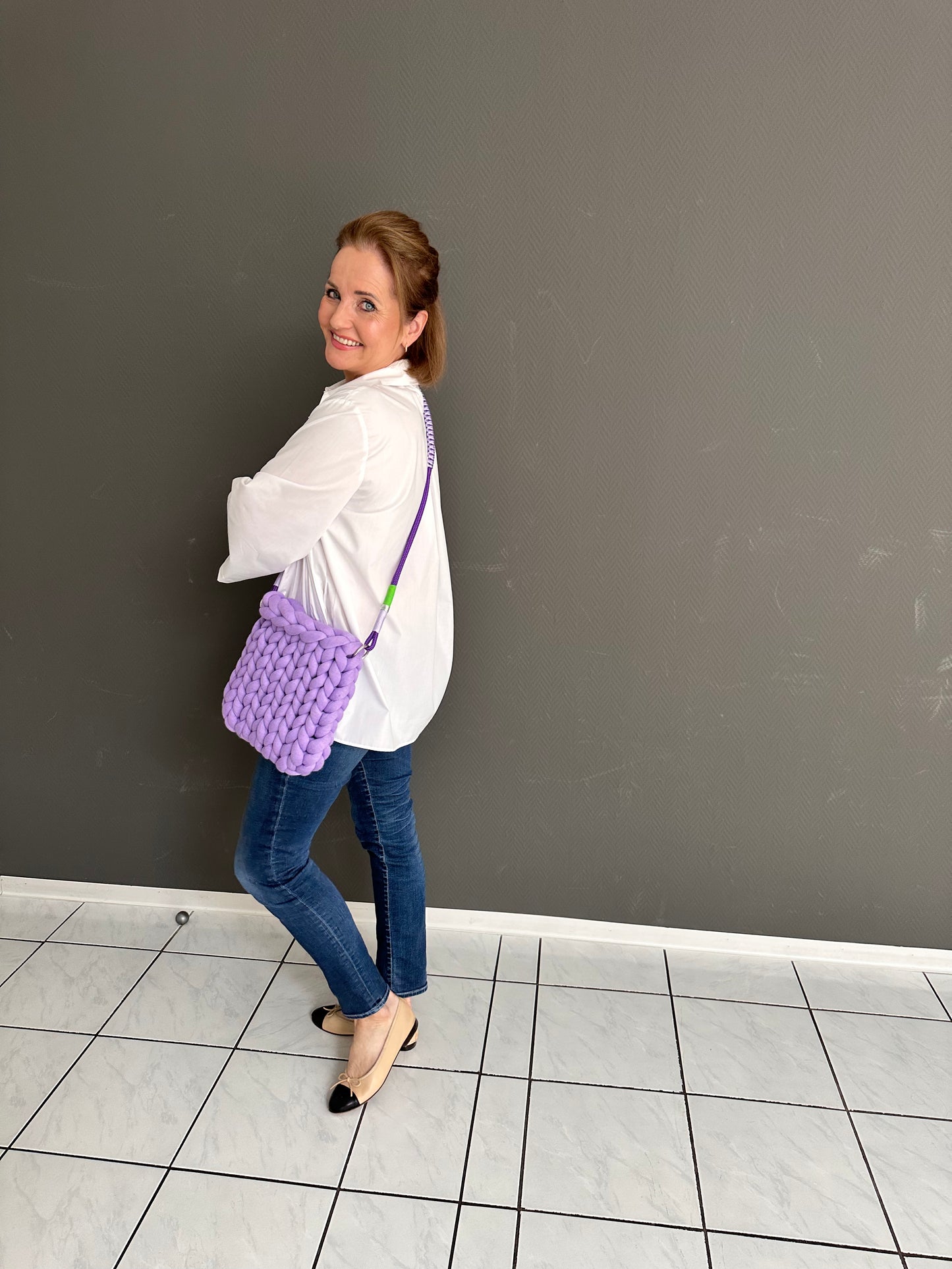 Lilac Micro Pillow Bag mit Nordseil