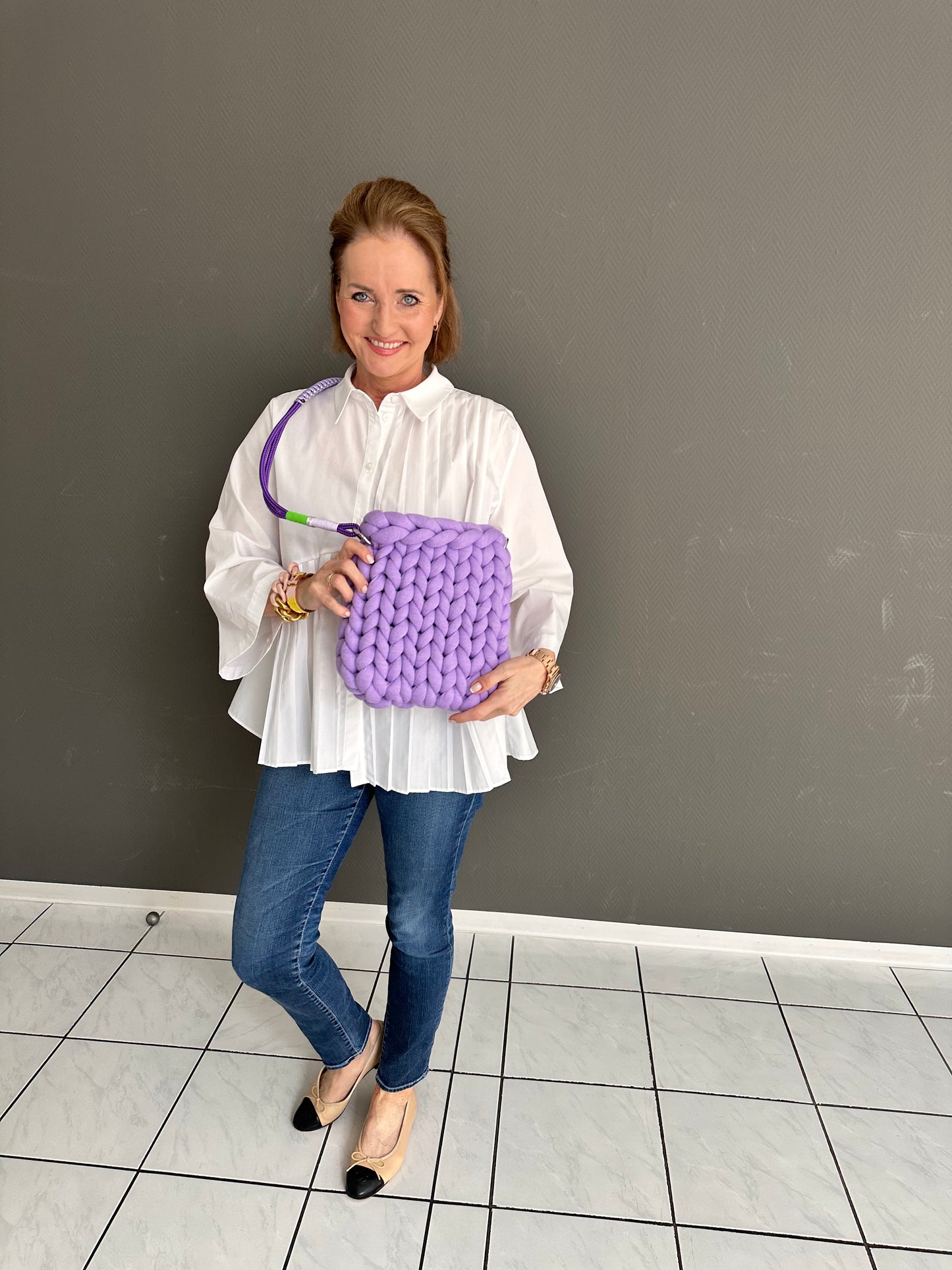 Lilac Micro Pillow Bag mit Nordseil