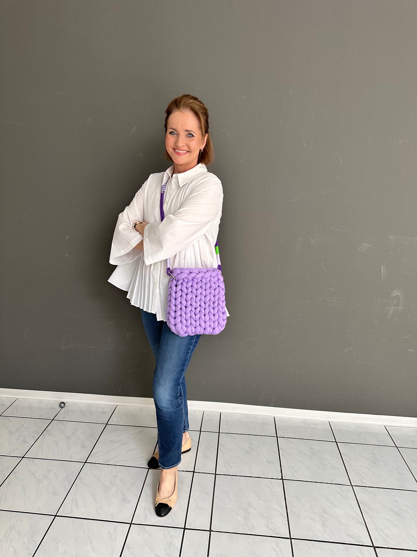 Lilac Micro Pillow Bag mit Nordseil